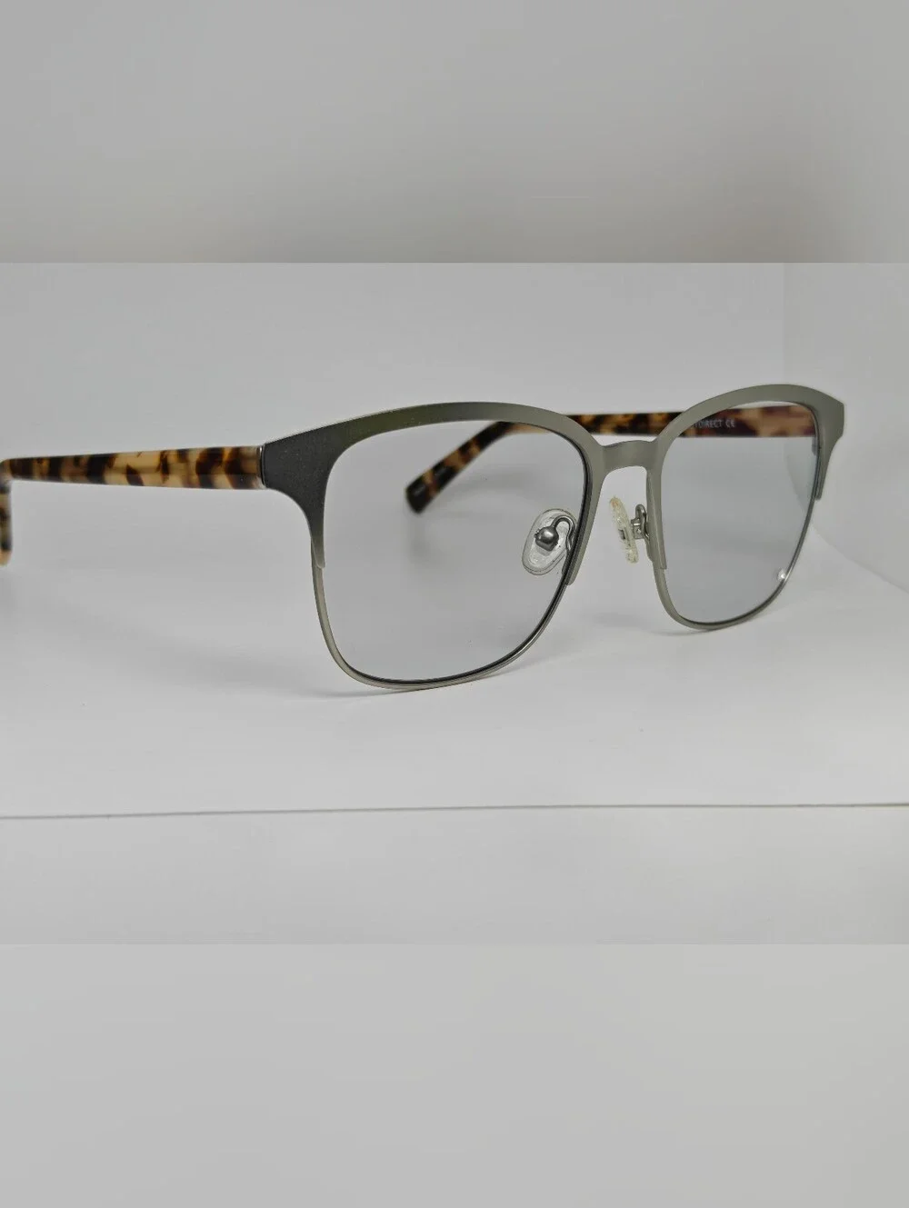 Intense. Brushed Silver Front, Bone Tortoise Temples. Women's.